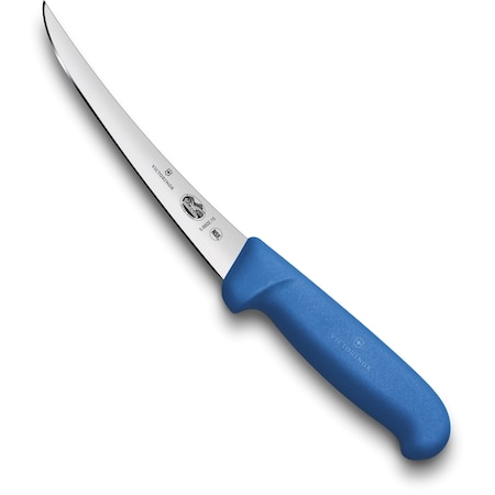 Swiss Army Brands Victorinox 40450 Kitchen Fibrox Pro - Haccp Blue Boning - Curved, 6In Semi-Stiff Blade VIC-5.6602.15